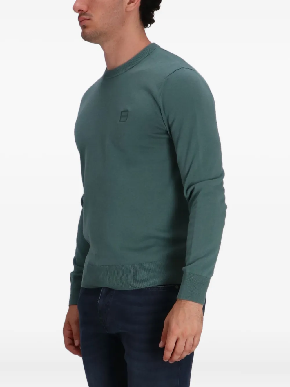 BOSS Trui met logodetail Groen