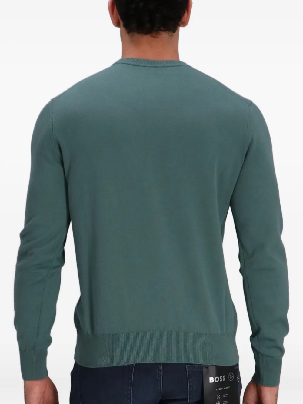 BOSS Trui met logodetail Groen