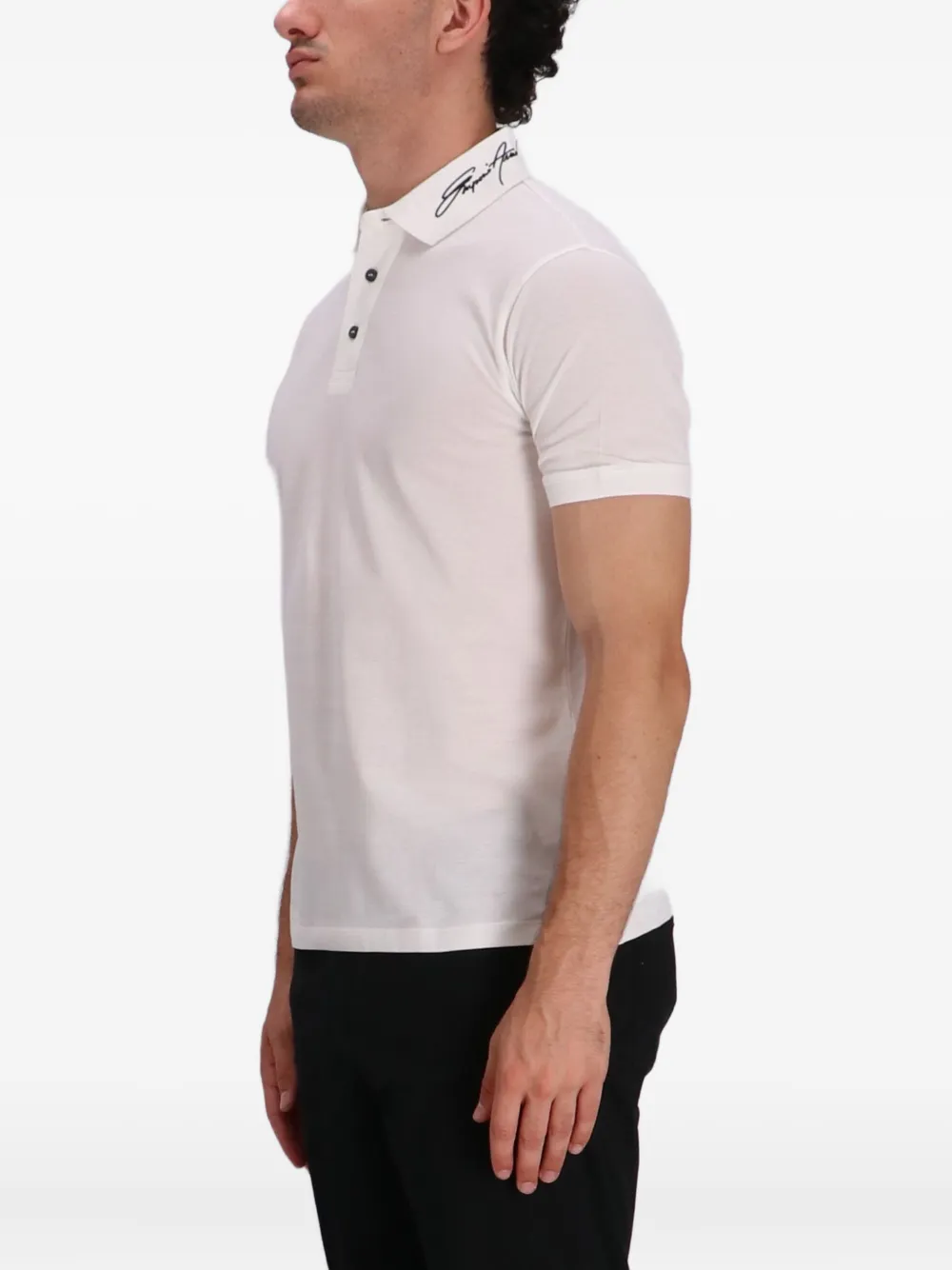 Emporio Armani Poloshirt met kenmerkende kraag Wit