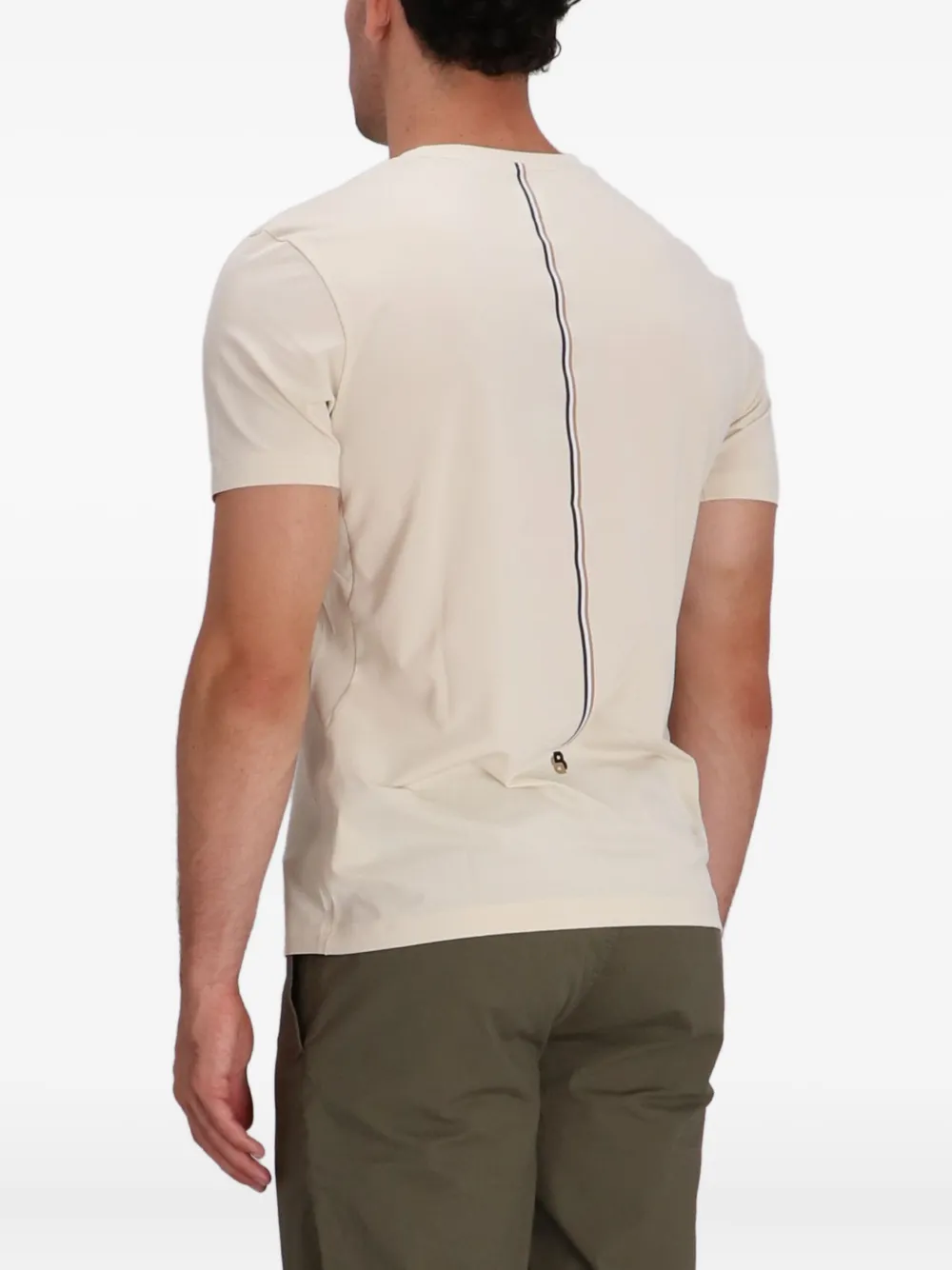 BOSS T-shirt met logodetail Beige