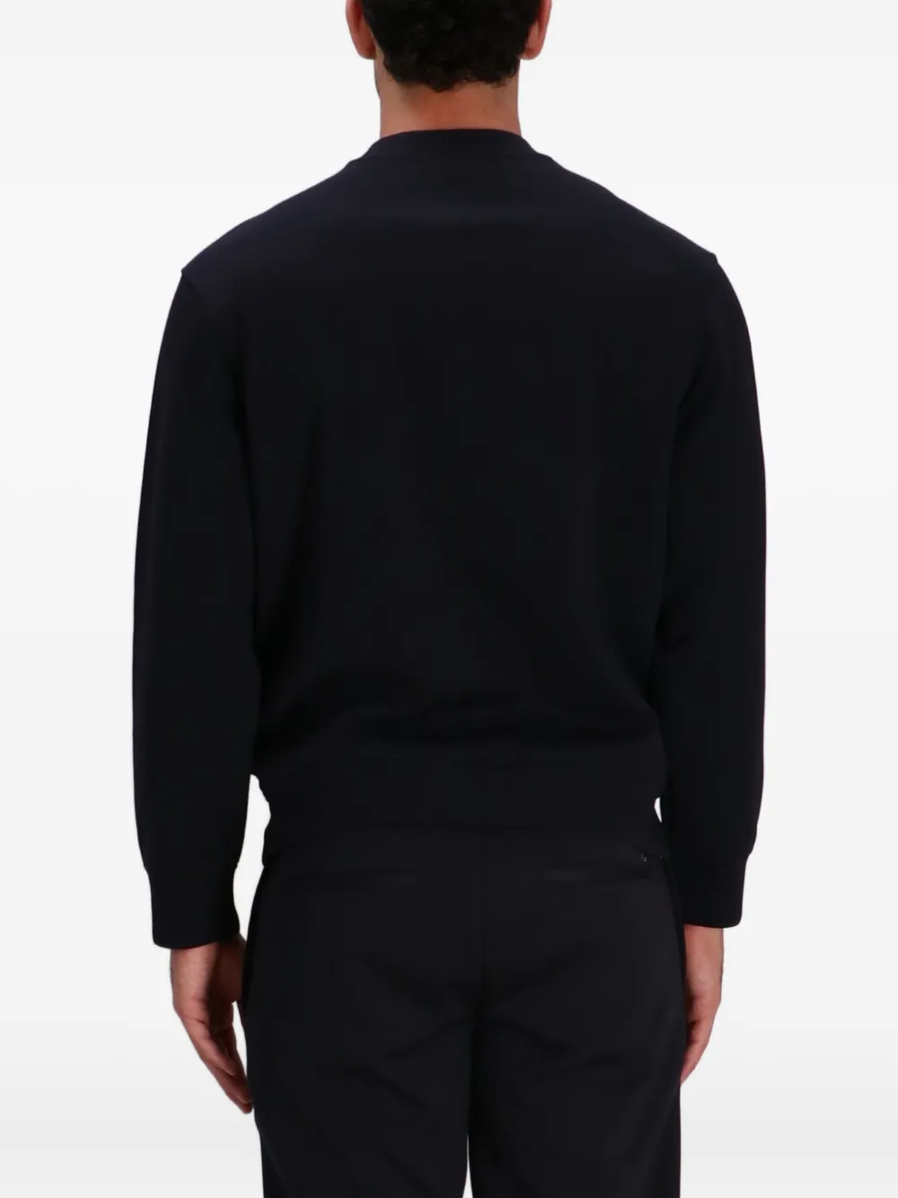 Emporio Armani Katoenen sweater met logoprint Blauw