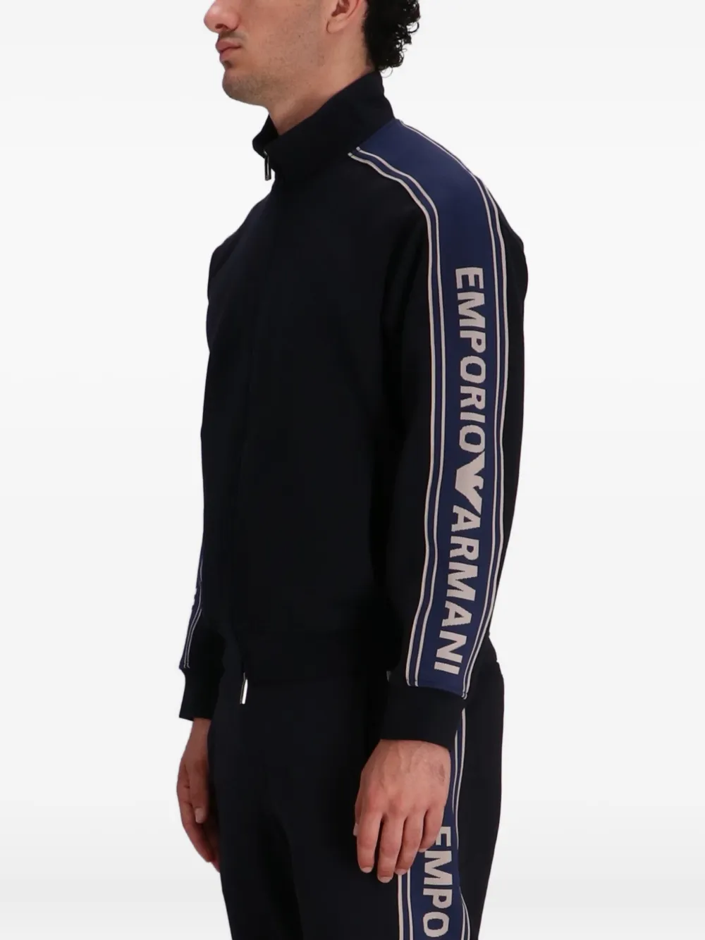Emporio Armani Trainingsjack met rits en logo Blauw