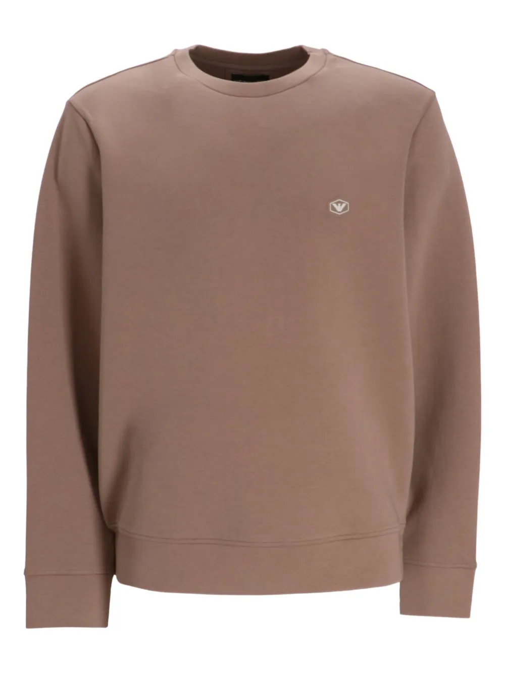 Emporio Armani logo-patch cotton sweatshirt | Neutrals | Image 1