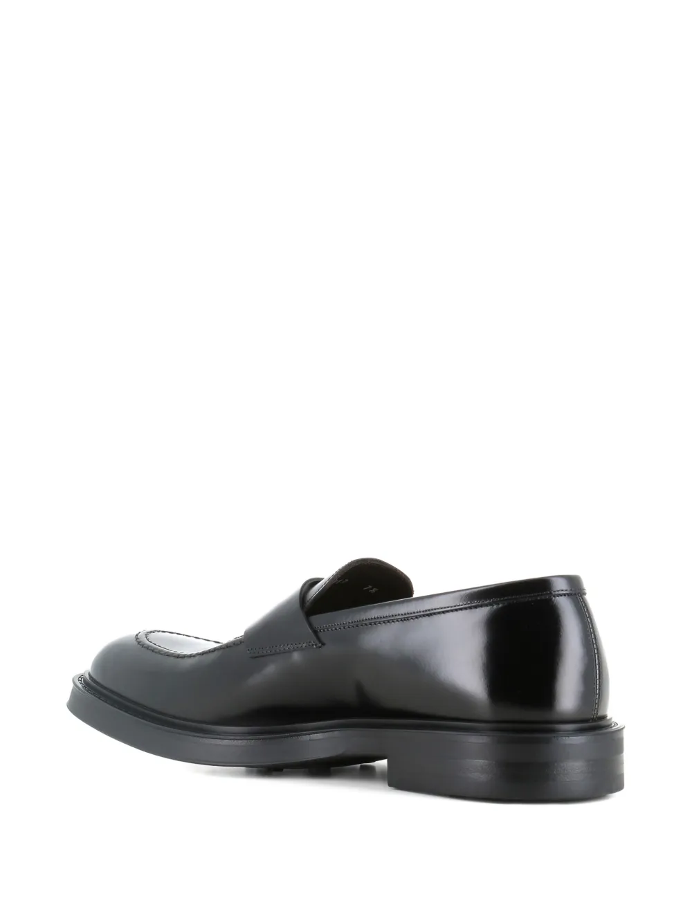 Green George penny leather loafers Black