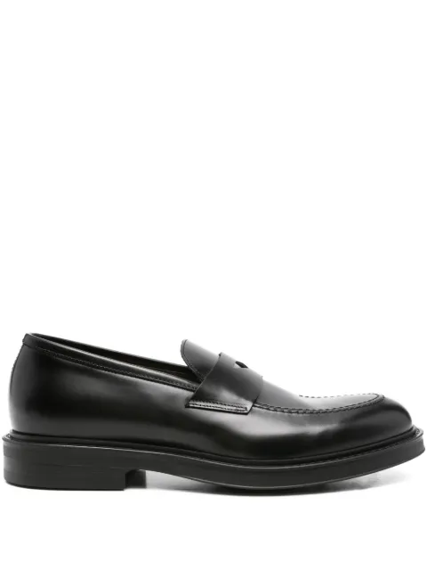 Green George penny leather loafers