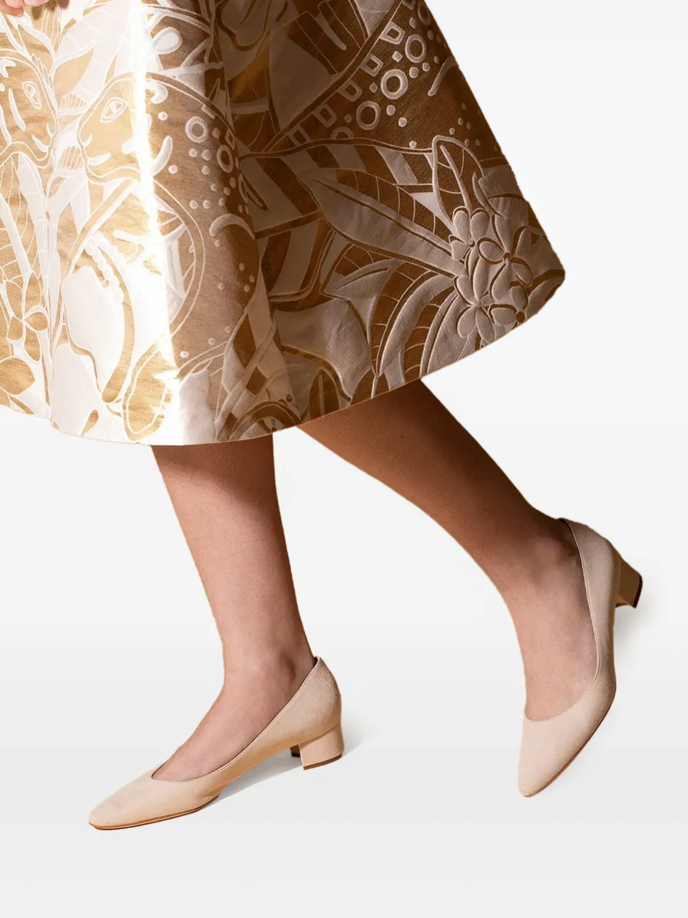 Manolo Blahnik 30 mm Listony Samba Tondo pumps Beige