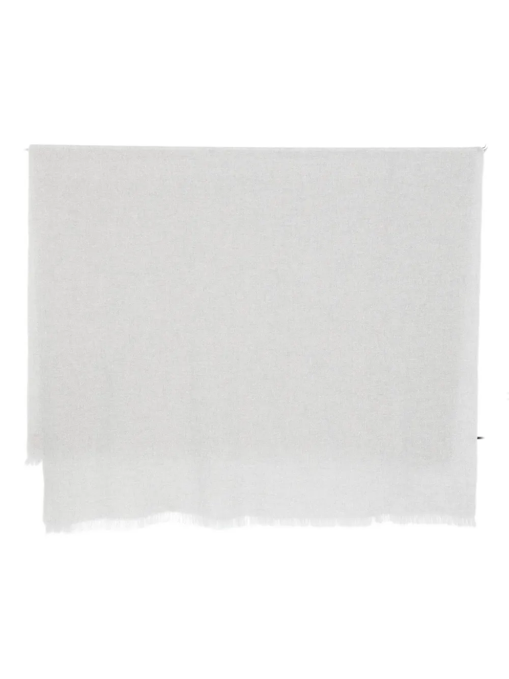 Le Tricot Perugia fringed scarf | White | Image 1