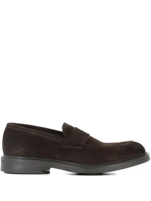 Green George penny suede loafers