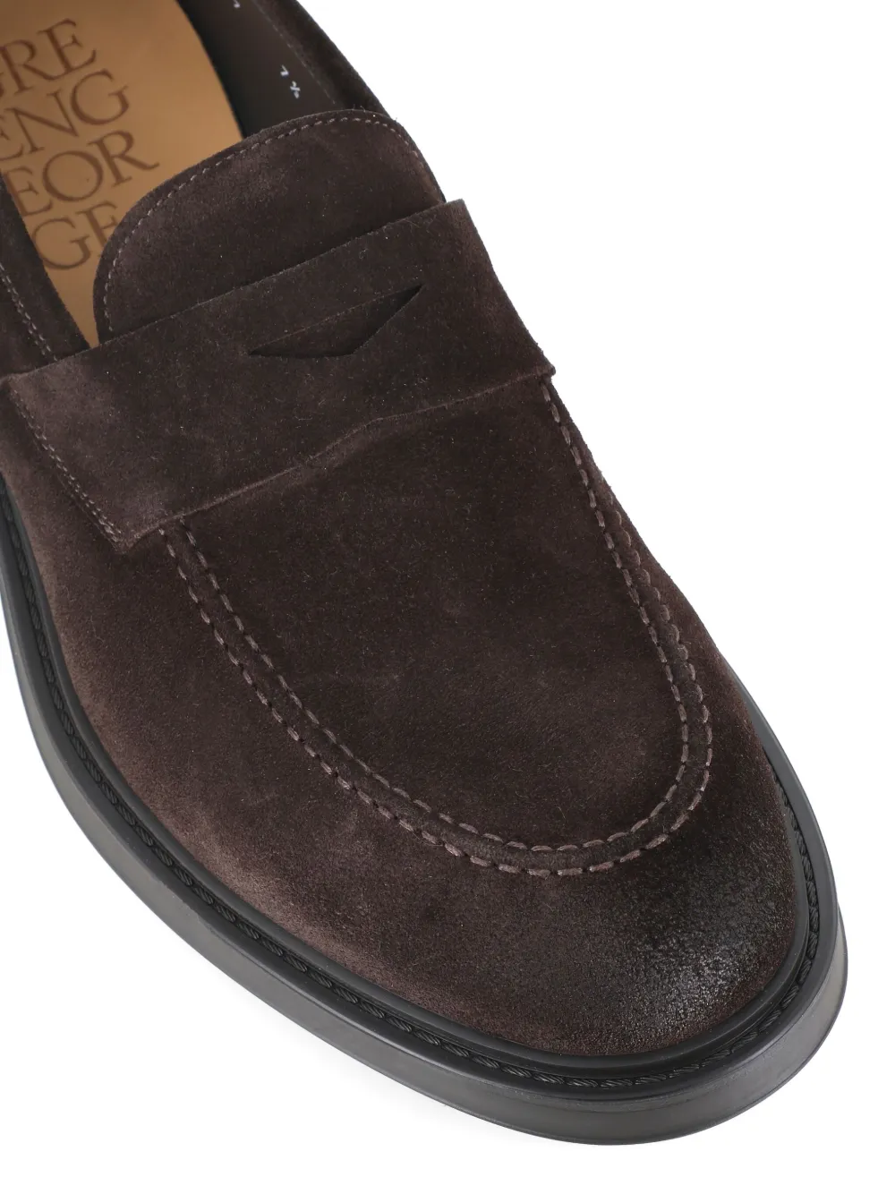 Green George penny suede loafers Brown