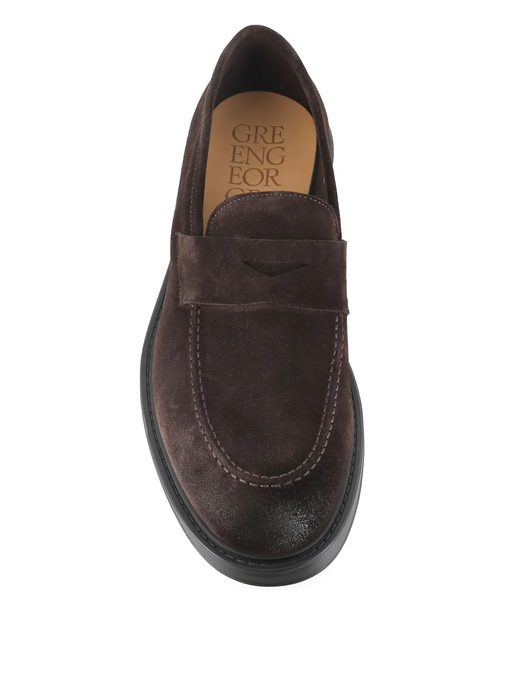 Green George penny suede loafers Brown