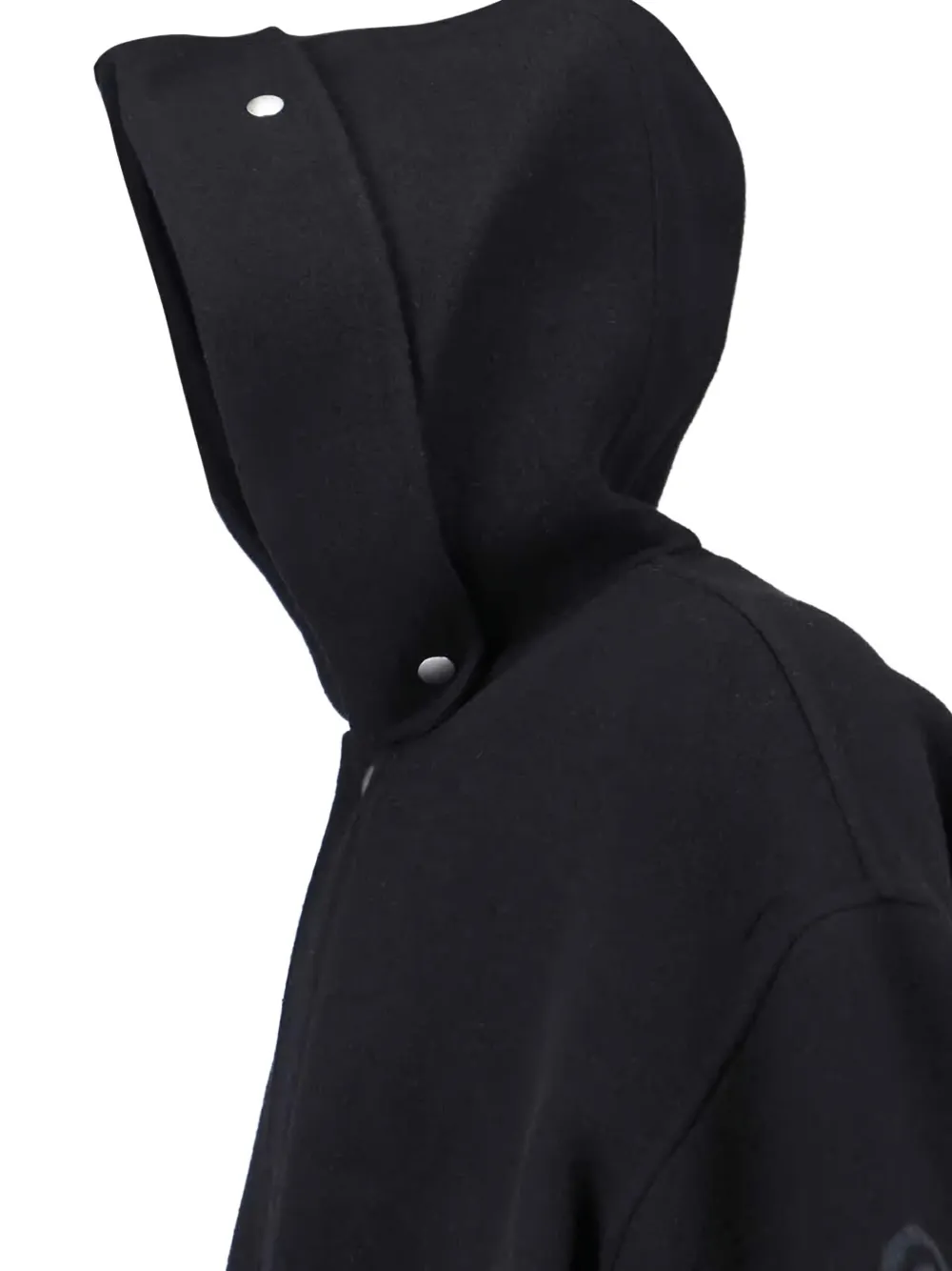 Jil Sander Wollen jas met capuchon Zwart