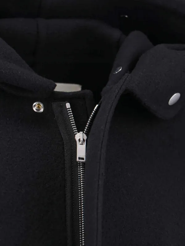 Jil Sander フーデッド コート | ブラック | FARFETCH JP