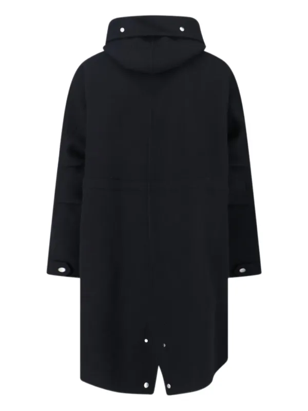 Jil Sander フーデッド コート | ブラック | FARFETCH JP