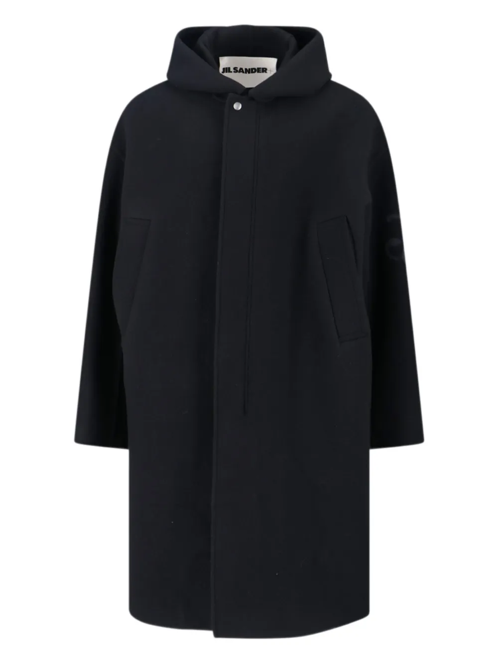 Jil Sander フーデッド コート - ブラック Jil Sander フーデッド コート - ブラック