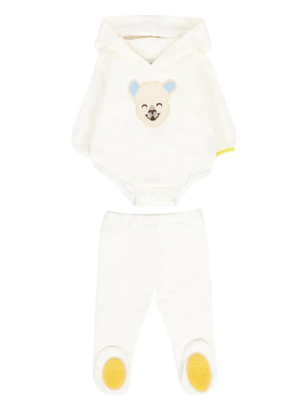 Gensami Embroidered Hooded Tracksuit In White