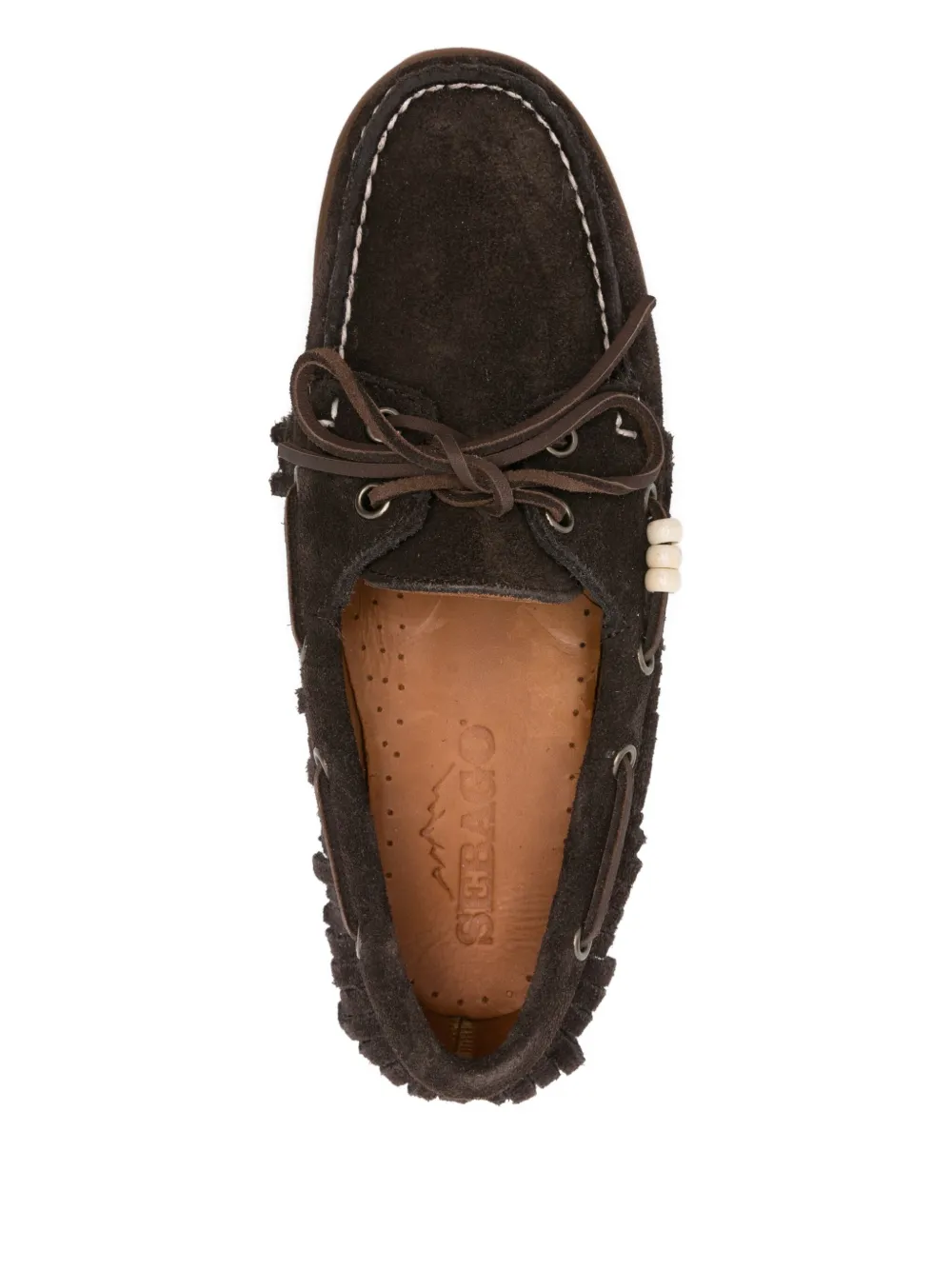 Sebago Brown Suede Lace-up Loafers In Multi