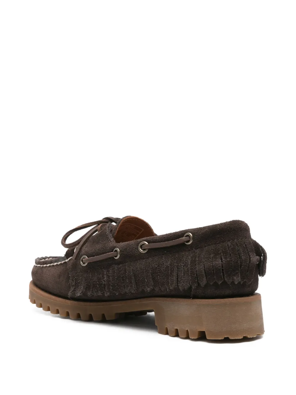 Sebago Brown Suede Lace-up Loafers In Multi