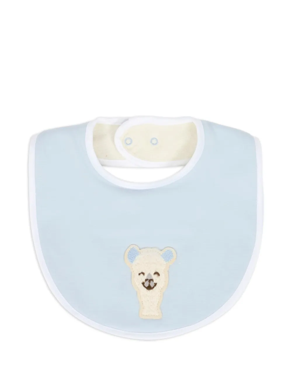 Gensami kids bear-embroidered bib | Blue | Image 1