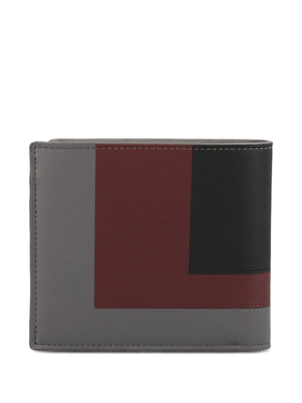 Loewe Calfskin Leather Panelled Bi-fold Wallet In Multi
