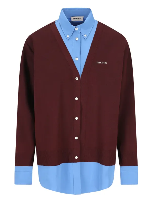 Miu Miu Button-fastening Shirt in Red