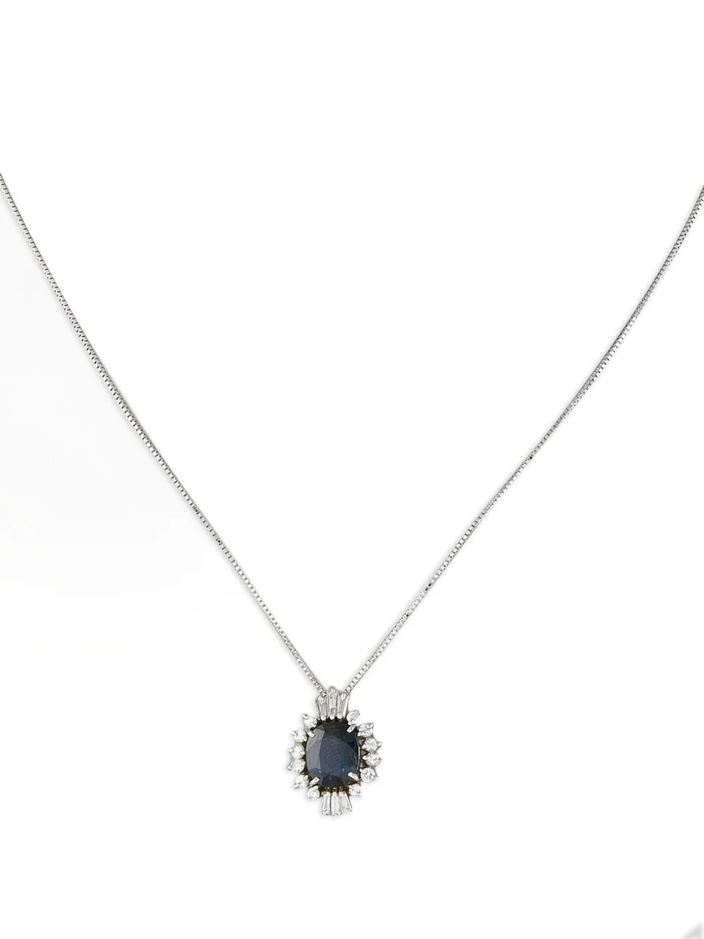 LB Exclusive platinum diamond and sapphire necklace | Image 2
