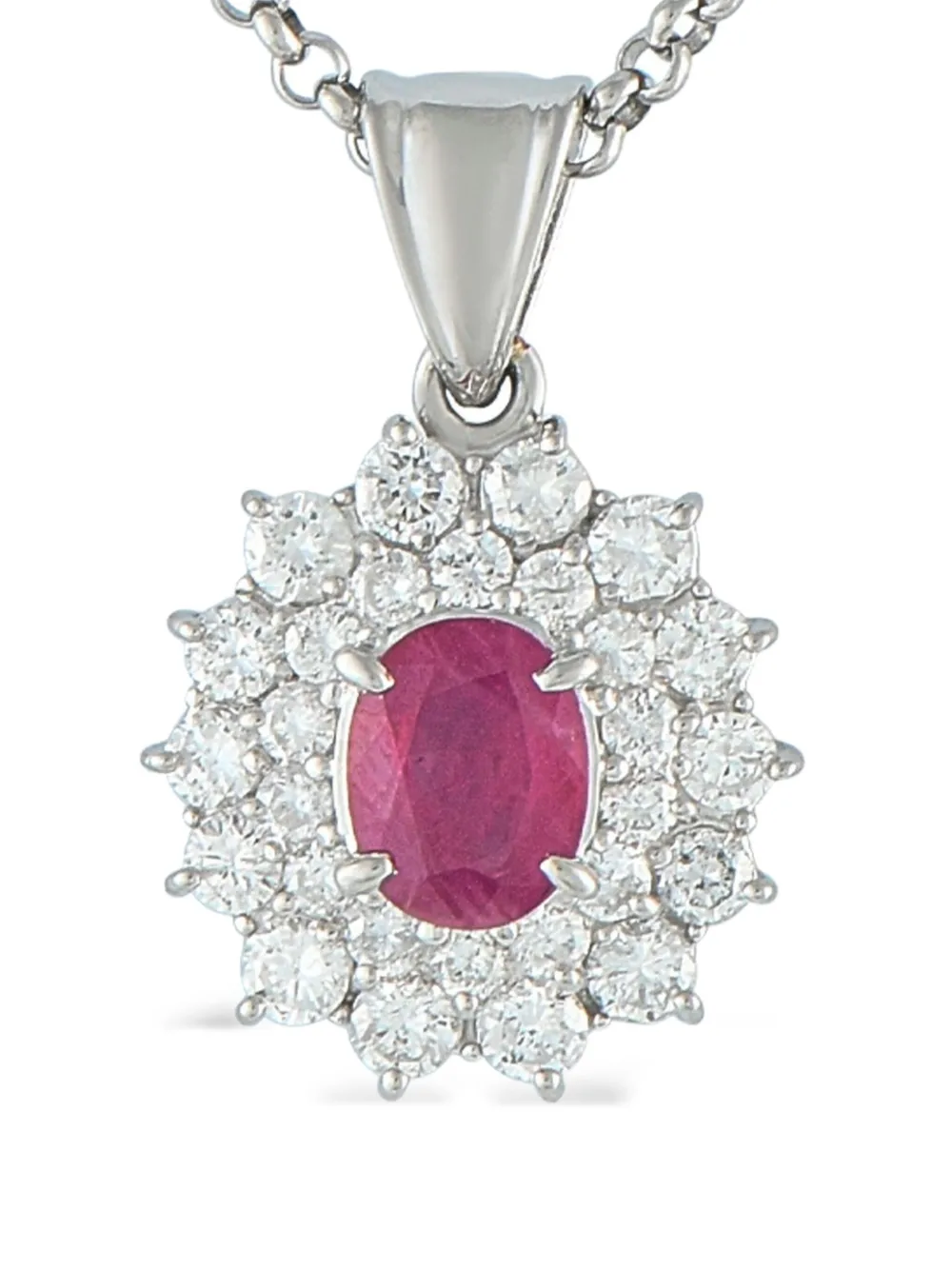 LB Exclusive platinum diamond and ruby necklace | Image 2