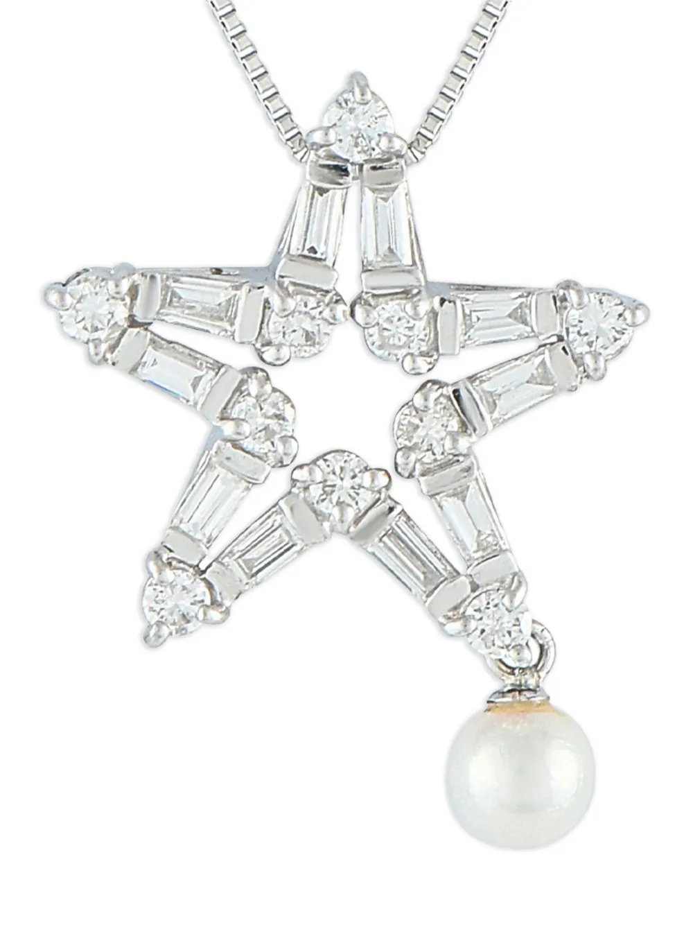 LB Exclusive platinum diamond and pearl necklace | Image 2