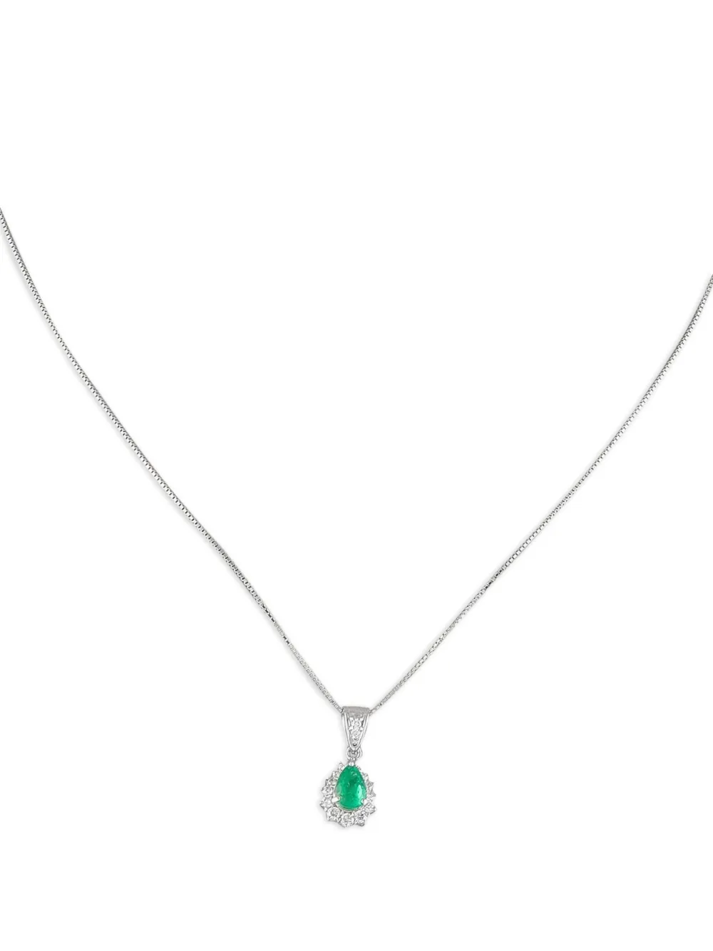 LB Exclusive platinum diamond and emerald necklace | Image 2