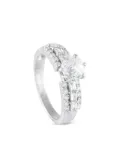 LB Exclusive 18K Gold Diamond Crown-Cut Ring - Silver