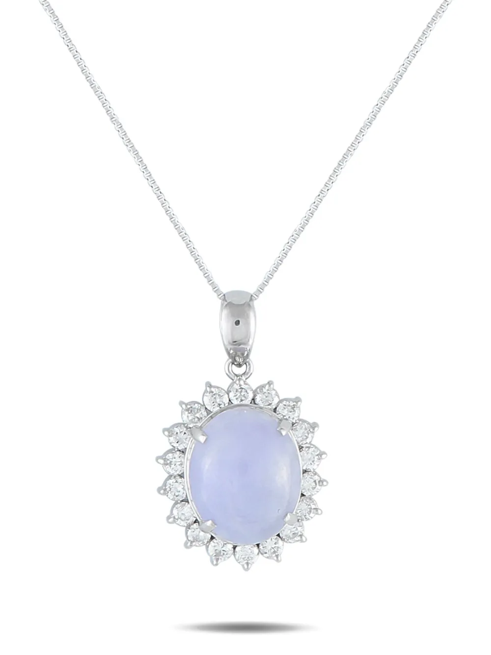 LB Exclusive platinum diamond necklace | Silver | Image 1