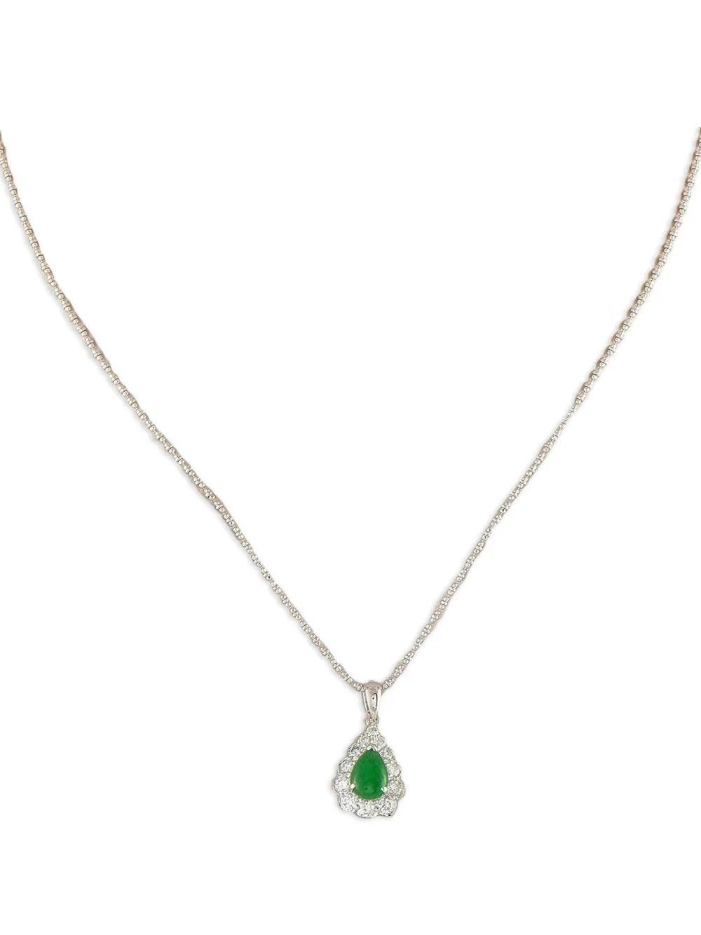 LB Exclusive platinum diamond and jade necklace | Image 2