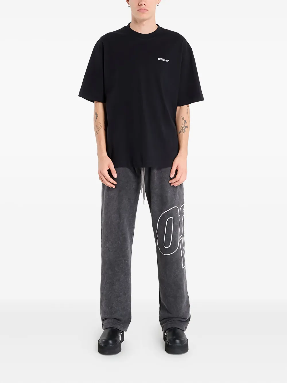 Off-White graphic-print T-shirt - Zwart