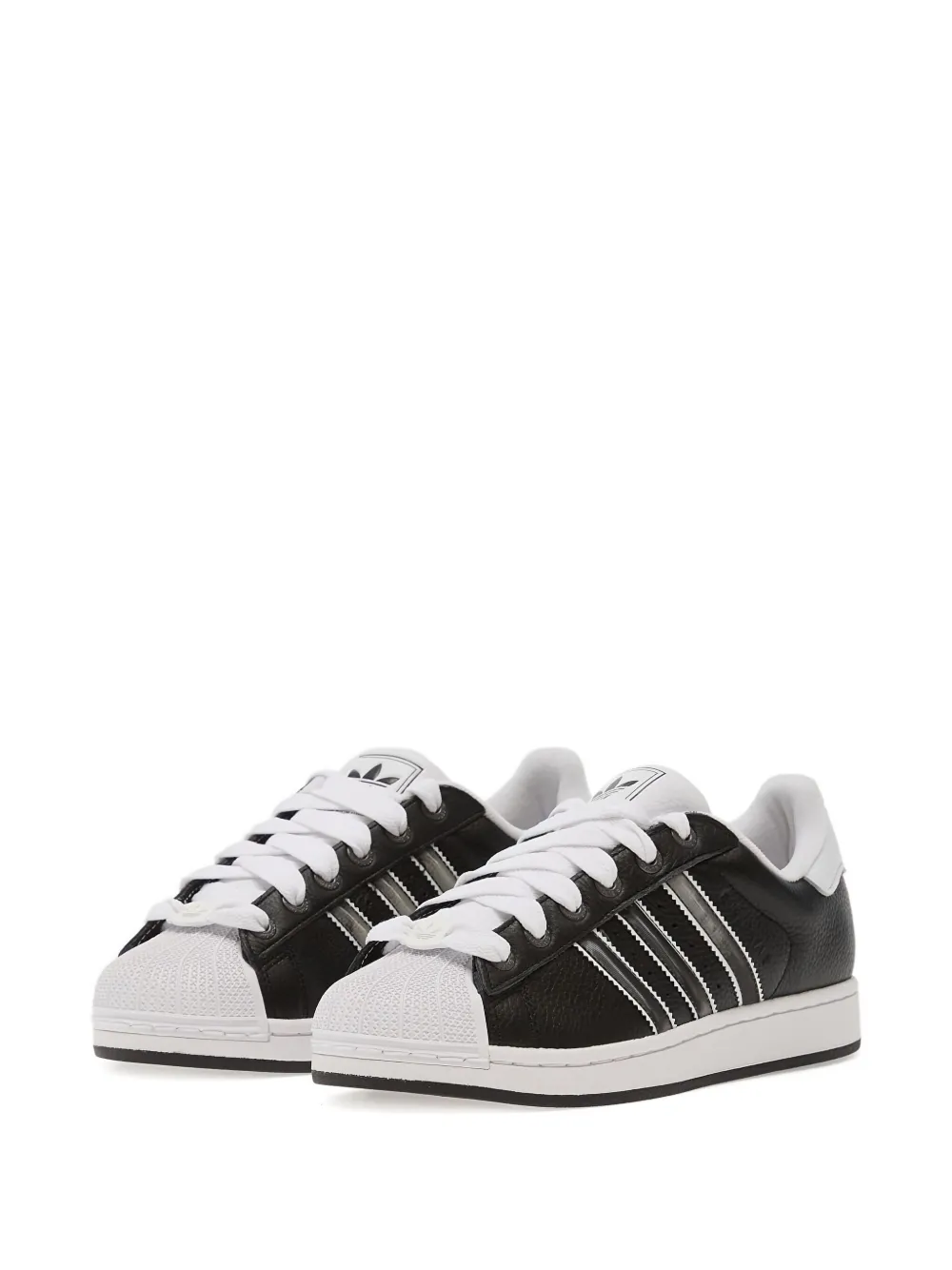Adidas Originals Shell-toe Three-stripe Trainers In Black
