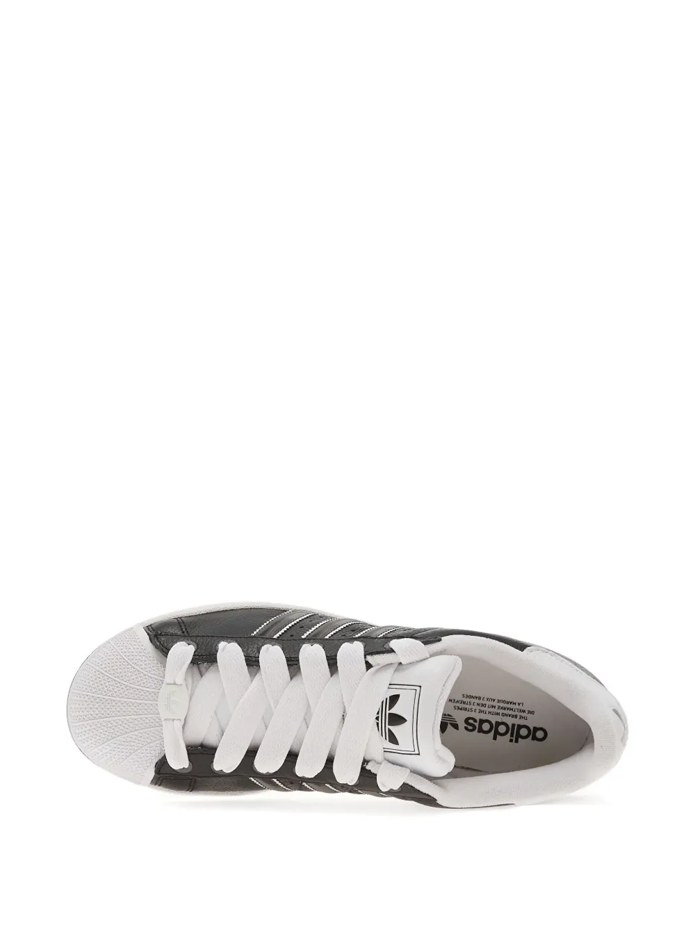 Adidas Originals Shell-toe Three-stripe Trainers In Black