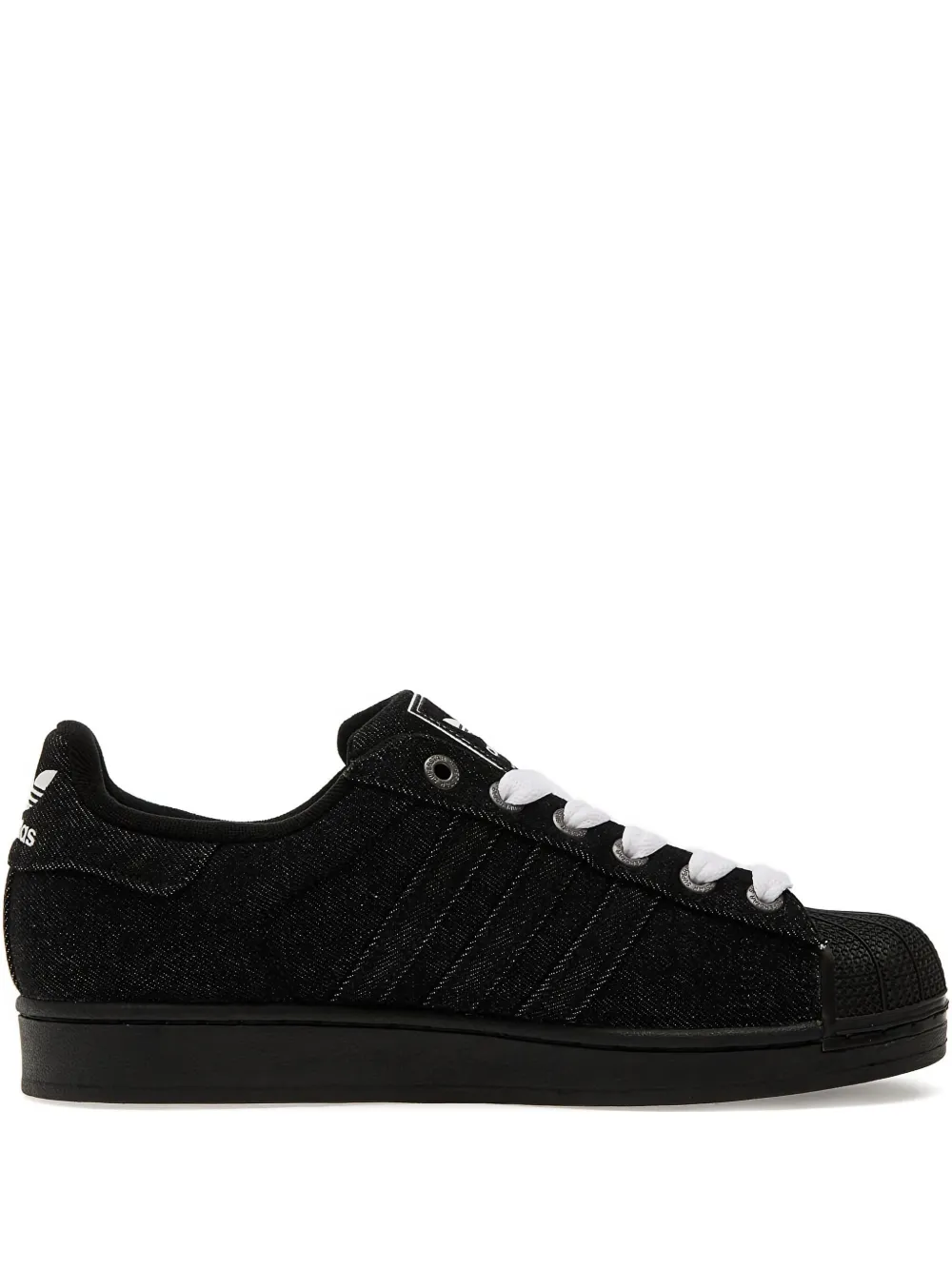 Adidas Originals Superstar Ii Denim Sneakers In Black