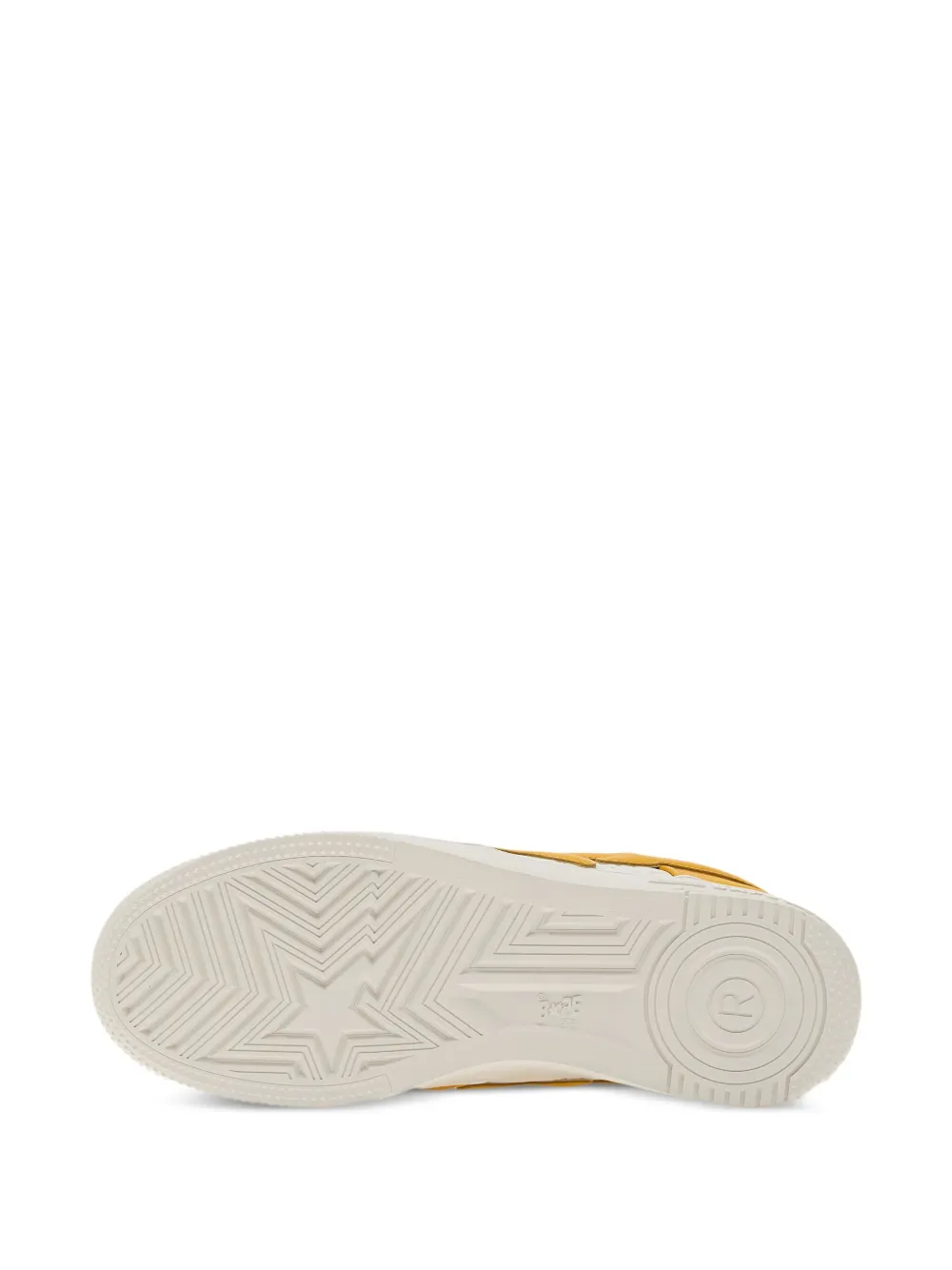 A BATHING APE Leren sneakers verfraaid met ster Geel