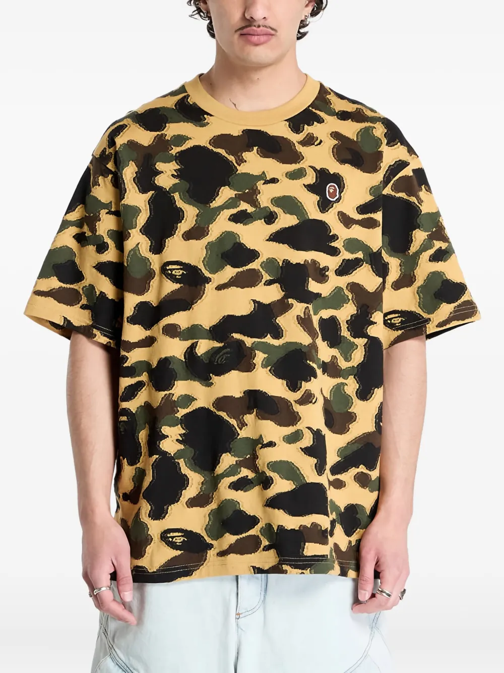 A Bathing Ape 1st Camo One Point T-shirt In Yellow