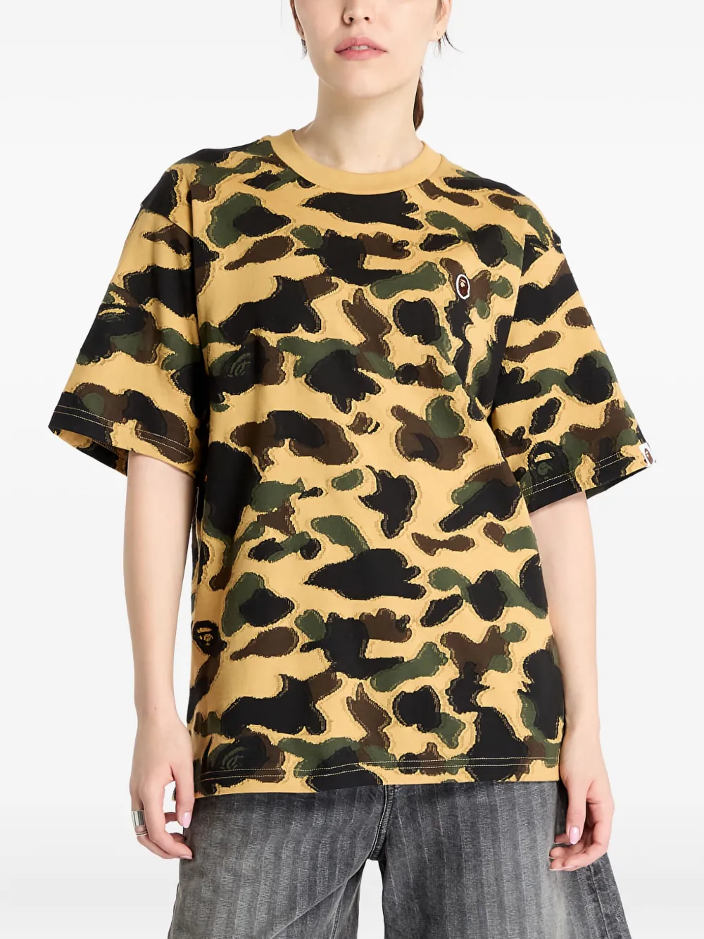 A Bathing Ape 1st Camo One Point T-shirt In Yellow