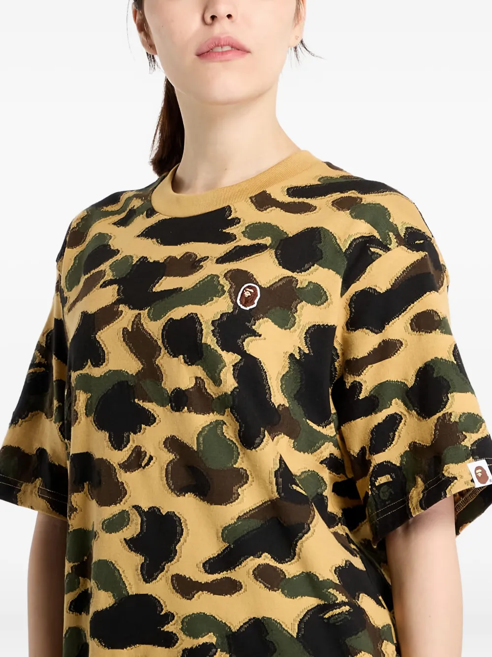 A Bathing Ape 1st Camo One Point T-shirt In Yellow