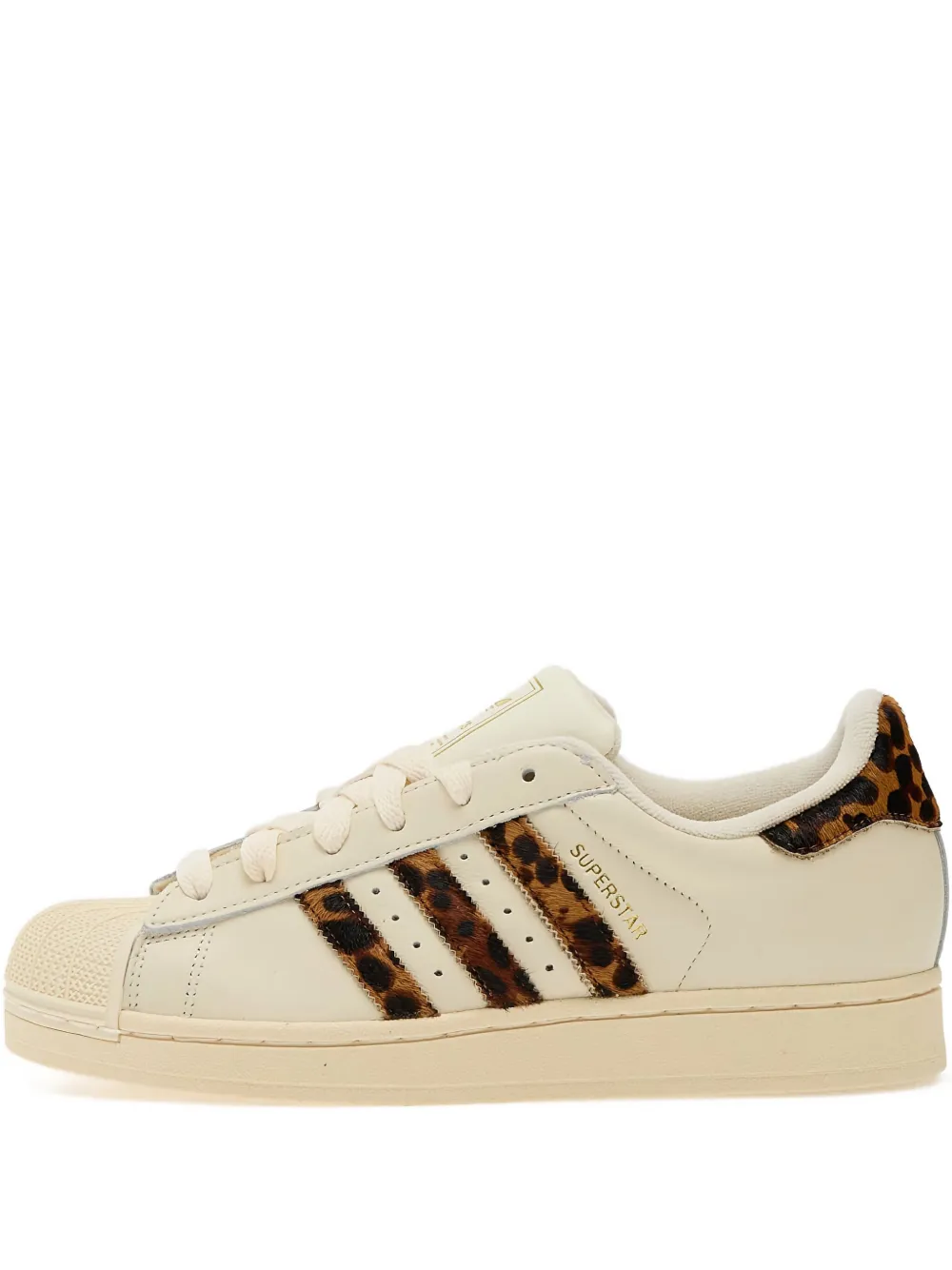 adidas Superstar sneakers met luipaardprint Wit