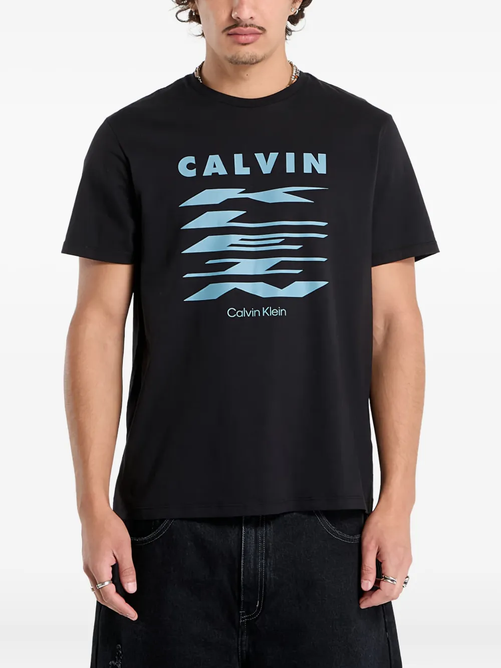 Calvin Klein logo-print T-shirt | Black | Image 1