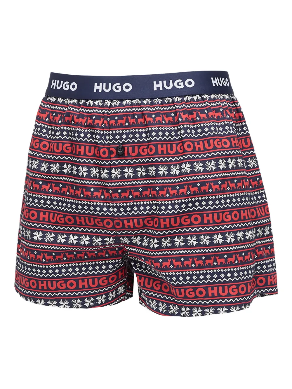 Hugo Boss Logo-waistband Boxers (pack Of Three) In Red
