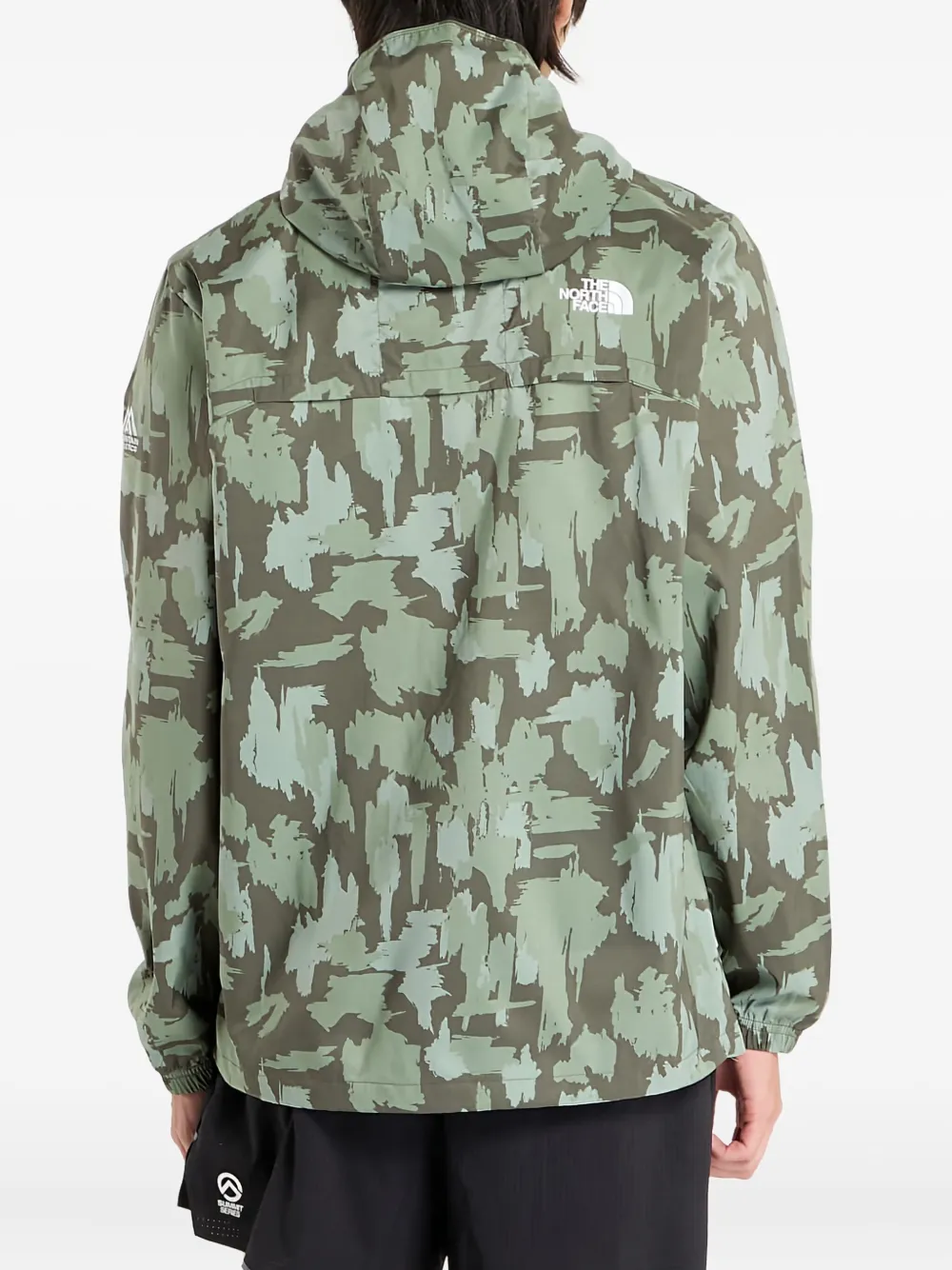 The North Face Abstract-print Hooded Jacket In Green