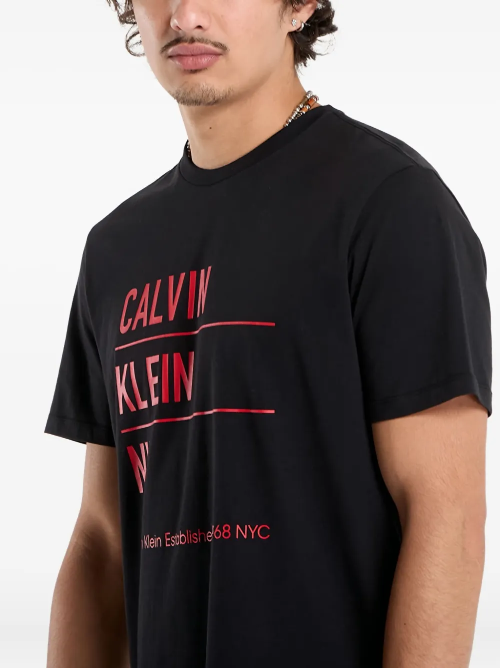 Calvin Klein Graphic-print T-shirt In Black