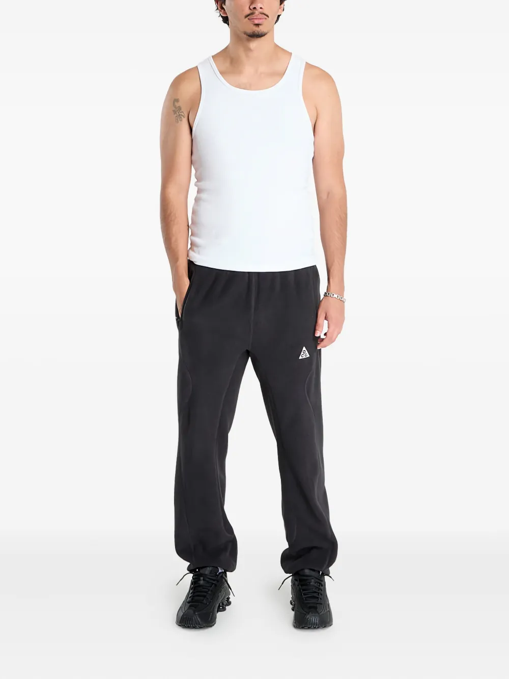 Nike elastic-waistband track pants - Zwart