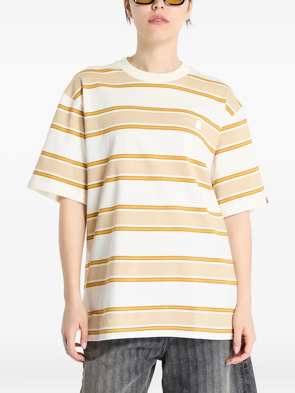 A Bathing Ape Stripe Short-sleeve T-shirt In Multi