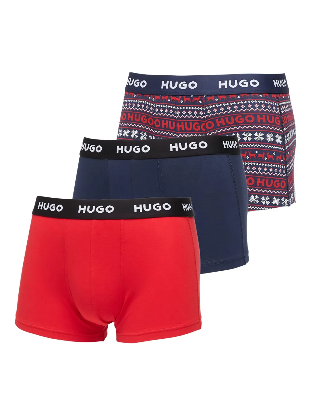Hugo Boss Logo-waistband Boxers (pack Of Three) In Multi