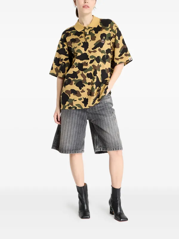 A BATHING APE® ショートスリーブ ポロシャツ | イエロー | FARFETCH JP
