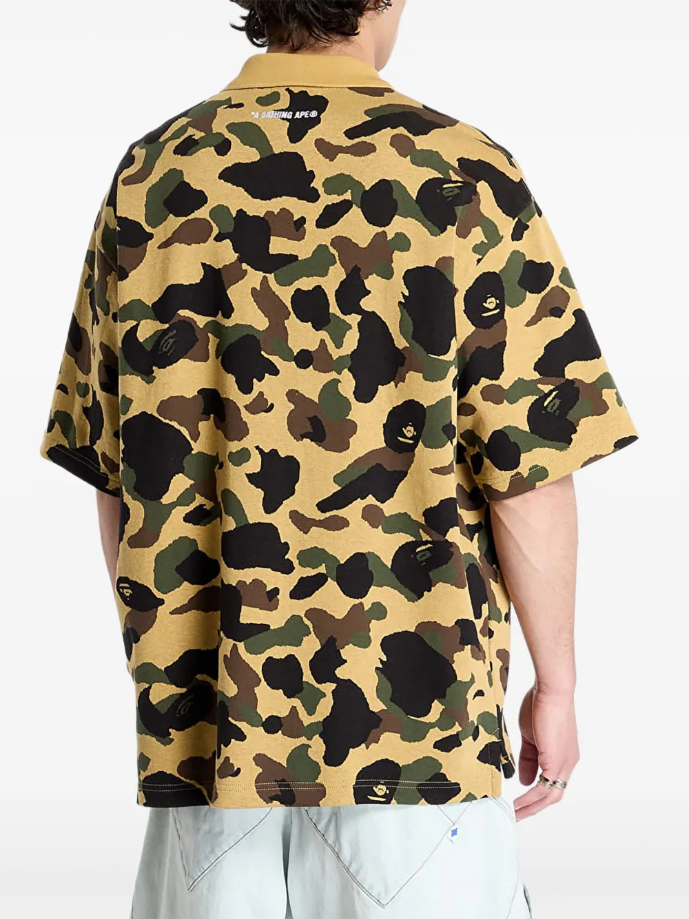 A BATHING APE Poloshirt Geel