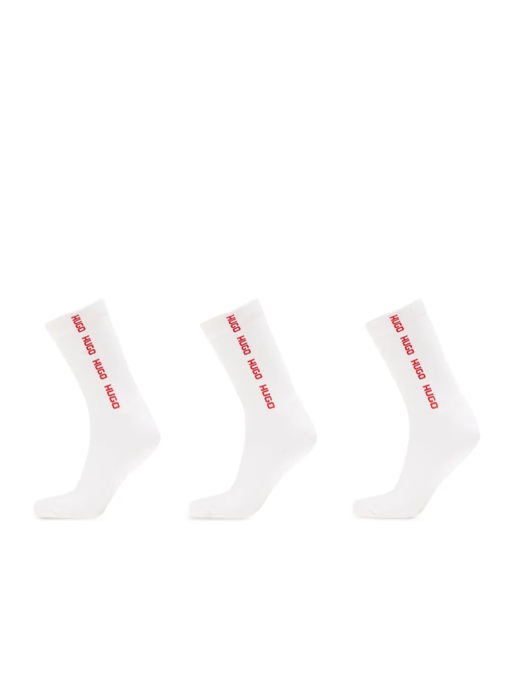 HUGO rib-tape socks (pack of three) | White | Image 1
